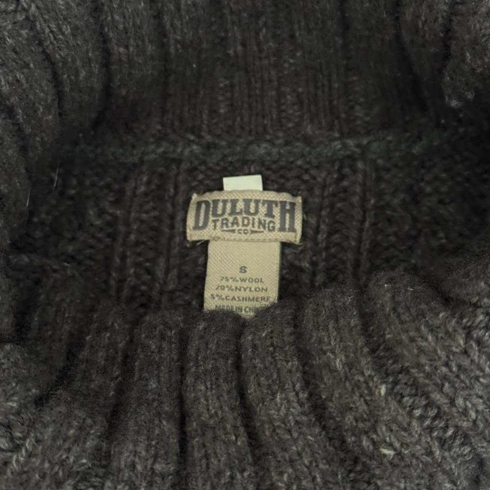 Women’s grey wool/nylon/cashmere turtleneck tunic sweater size small